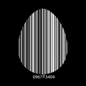 Vector Black and  White Barcode Symbol of Egg
