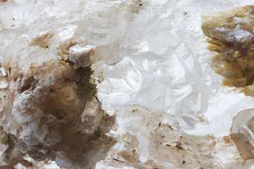 Stone quartz on white background.