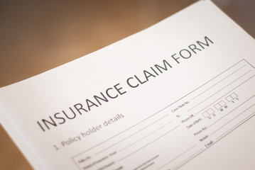 Fototapeta premium insurance claim form