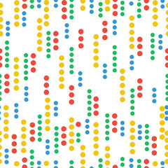 Seamless abstract pattern with colorful lines of circles for your design. Vector background illustration.