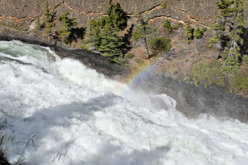 arc-en-ciel dans les rapides