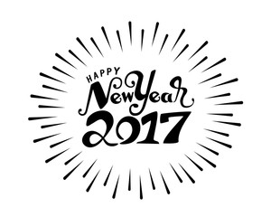 Happy new year 2017 symbol.