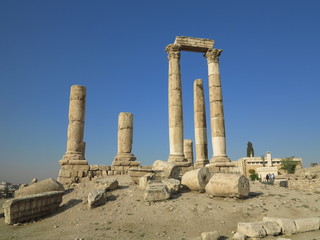 Jordan - ruins of Greek city of Philadelphia - columns