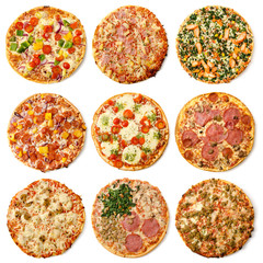 Verschiedene Pizzas