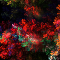 Obraz na płótnie Canvas Fractal Colored Clouds - Fractal Background