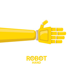 vector robotic arm symbol. robot hand.
