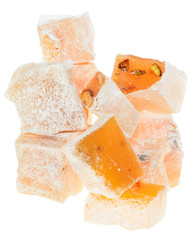 Turkish delight close up isolated