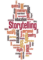 Storytelling , word cloud concept 5