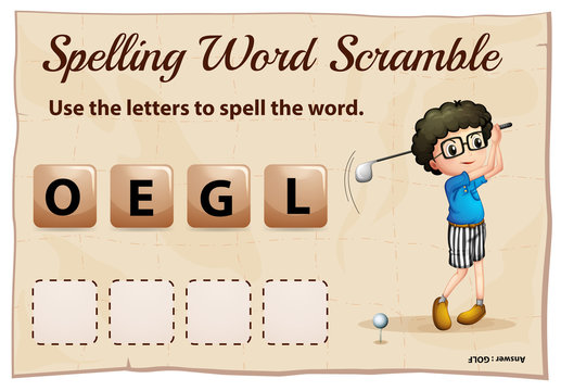 Spelling Word Scramble For Word Golf