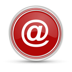 Roter Button - @-Zeichen - Internet - Online