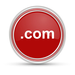 Roter Button - .com - Domain