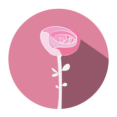 Isolated flower on a colored tag, Vector illustration