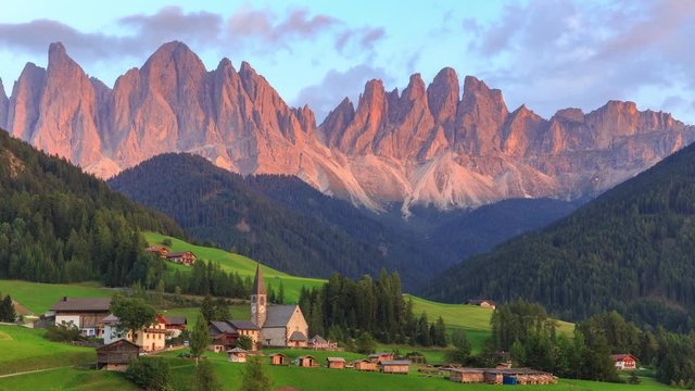 Cinemagraph time lapse Dolomites