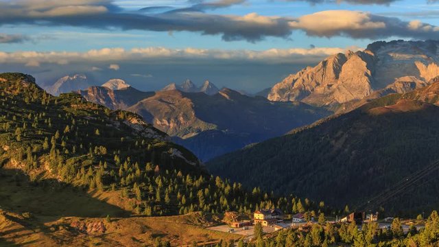 Cinemagraph time lapse Dolomites