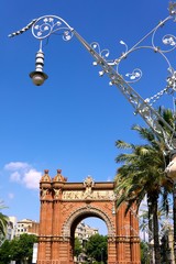La promenade près de l'Arc de triomphe, Barcelone.