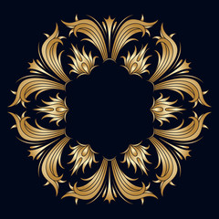 Vector vintage round ornaments.