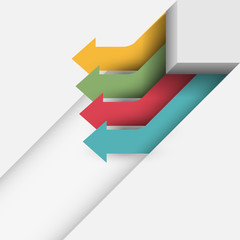 arrows curved lines with the data, vector illustration