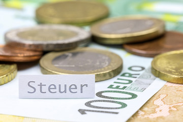 Steuergelder - Euro Münzen und Scheine