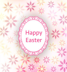 Happy Easter beautiful card background, vector illustration