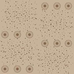 Brown circle pattern on light brown BACKGROUND