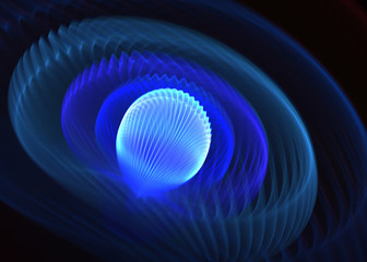 Fractal  Absract Glowing Sphere Background - Fractal Art  