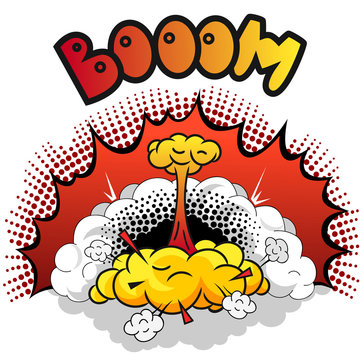 boom in comic style. vector illustration