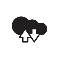 cloud download upload icon illustration