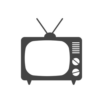 Tv Icon vector illustration in flat style isolated on white background. Television symbol for web site design, logo, app, ui.