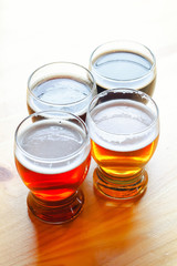 Sample beer glasses