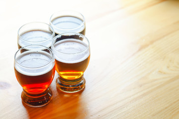 Sample beer glasses