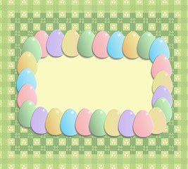 Happy easter shamrock texture greeting gift card green yellow vector