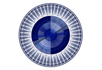 Blue ring abstract graphic - fractal