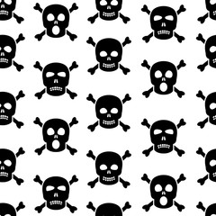 Obraz premium Seamless pattern with skulls