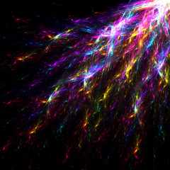 Shining Variegated Fireworks   Background - Fractal Art