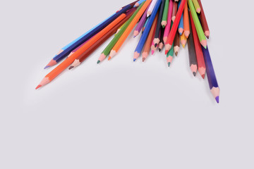 Fototapeta premium Color pencils isolated on white background
