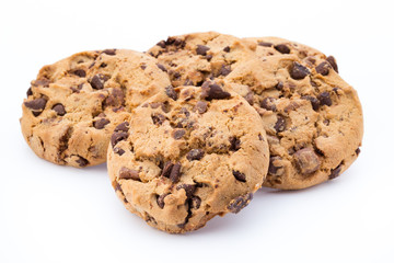 Cookies nuts on the  isolated on white background.