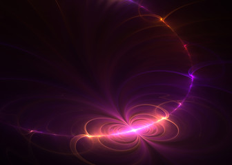 Shining   Glowing  Flash Background - Fractal Art
