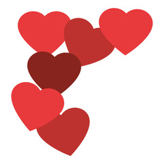 Fototapeta na wymiar heart love card decoration vector illustration design