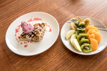 Fruit anyone? Or decadent pie and ice cream?