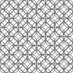 Fototapeta premium Seamless abstract vector pattern with linear circles