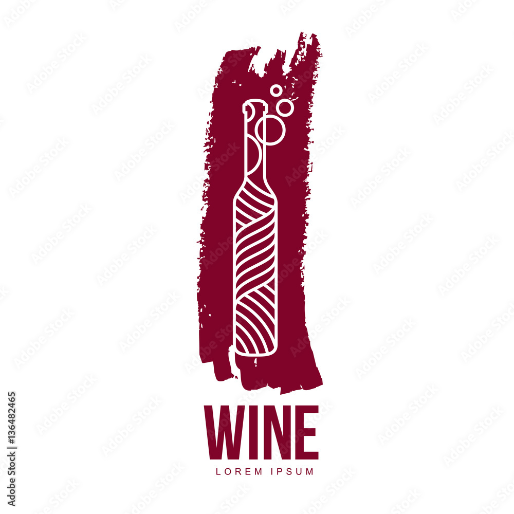 Canvas Prints wine logo templates