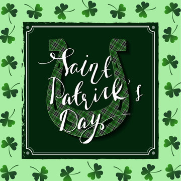 Happy St Patricks Day Lucky Horseshoe