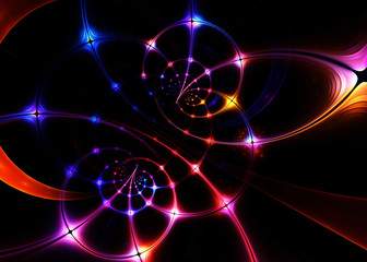  Abstract Fractal Shine Metallic  Background - Fractal Art