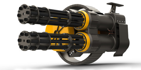 3D model of the double rotary cannon "Typhoon"