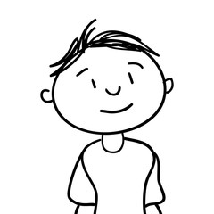 cute boy drawing icon vector illustration design
