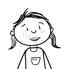 cute girl drawing icon vector illustration design