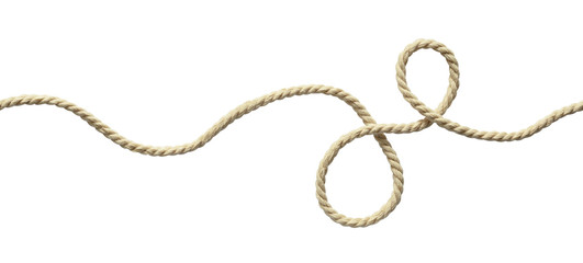White wavy rope isolated on white