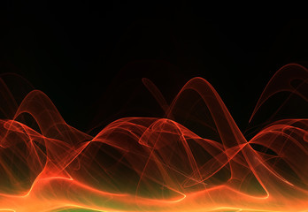 Abstract Fractal Wavy  Background - Fractal Art