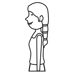 cute woman drawing character vector illustration design