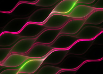  Abstract Fractal Wavy  Background - Fractal Art